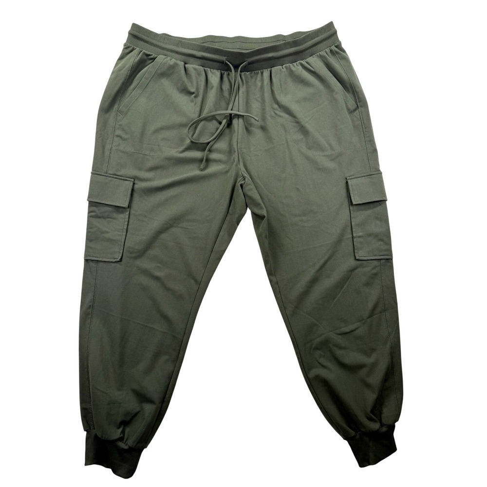 Zac & Rachel Jogger Pants 1X Olive Green Activewear Lounge Casual Travel Boho